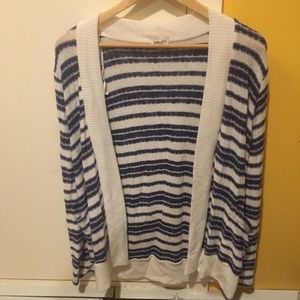 Splendid Blue and White Stripe Cardigan